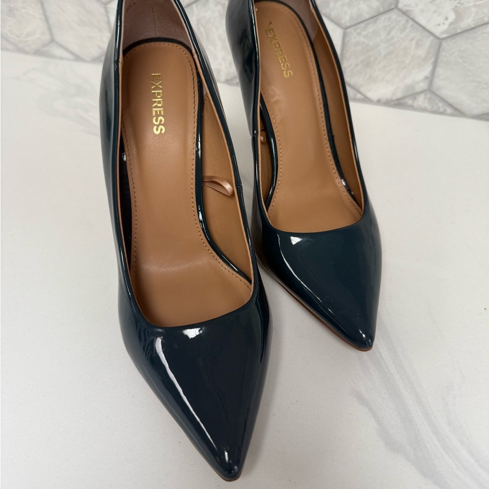 Express Black Patent Leather Stiletto Heels